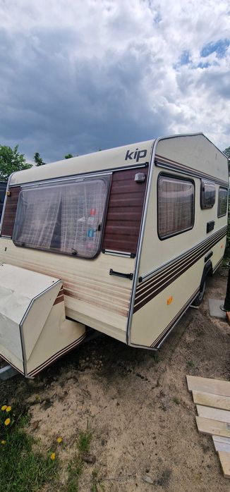 Przyczepa kempingowa na działkę budowe stacjonarna