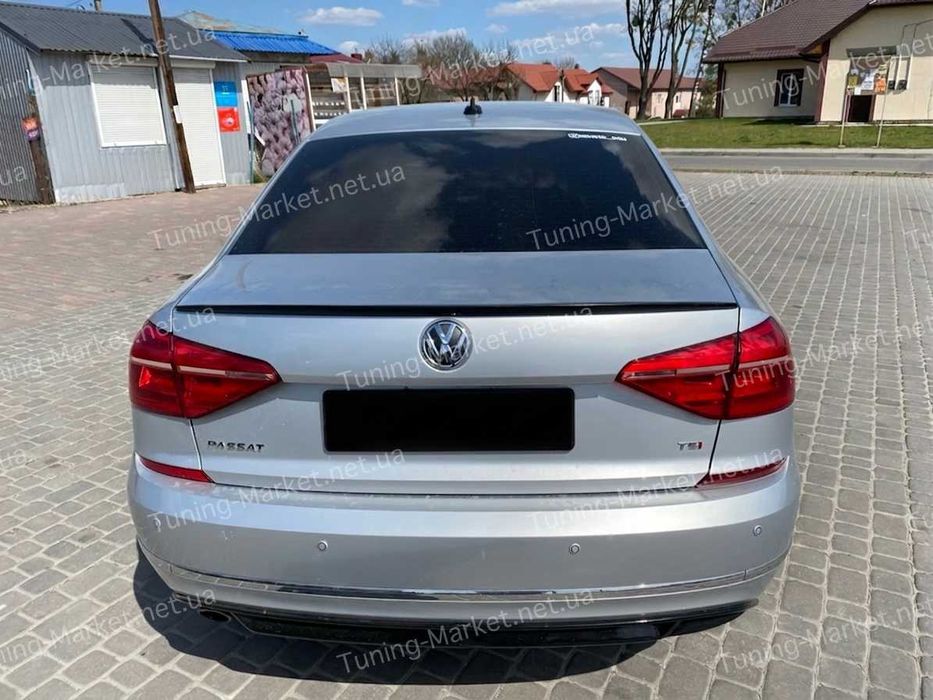 Лип спойлер на багажник Volkswagen Passat B7 B8 USA, Козырек на заднее стекло Фольксваген Пассат Б7 Б8 Америка