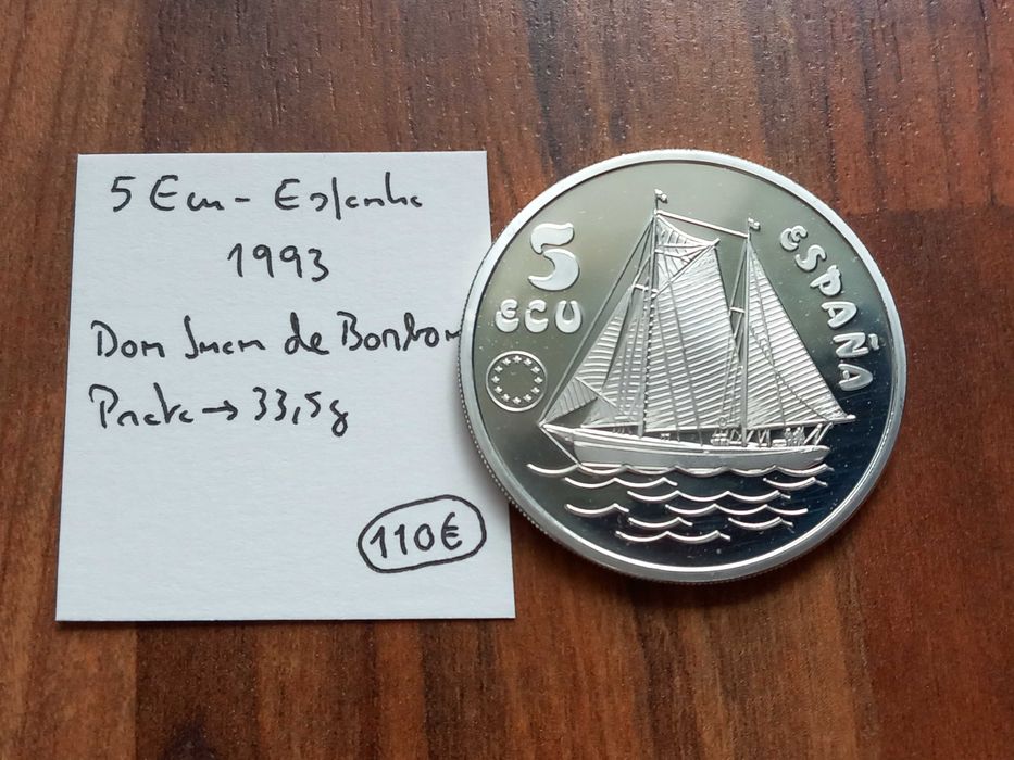 Moeda 5 Ecu Espanha 1993