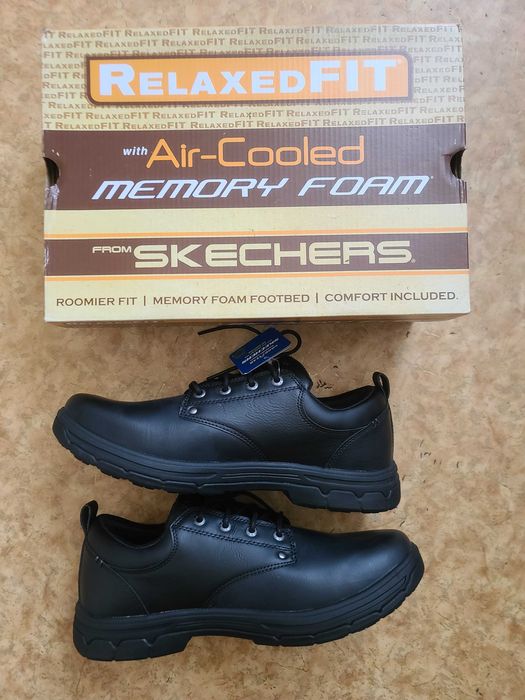 Туфлі Skechers Relaxed Fit чорний р.44-45 устілка 29 см натур.шкіра