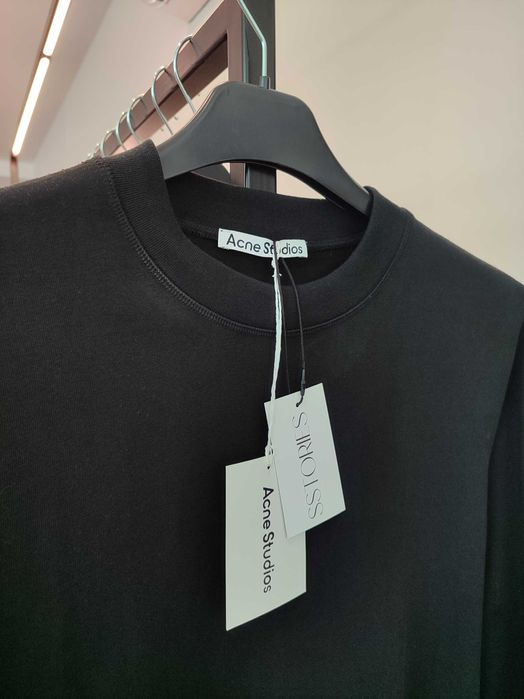 Лонгслів Acne Studios Erwin Long Sleeve Stamp Tee Black