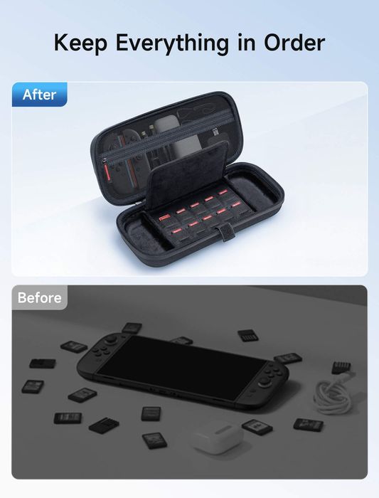 Чохол сумка кейс Футляр  MegaCarry JSAUX BG0122 для Switch 2, чорна