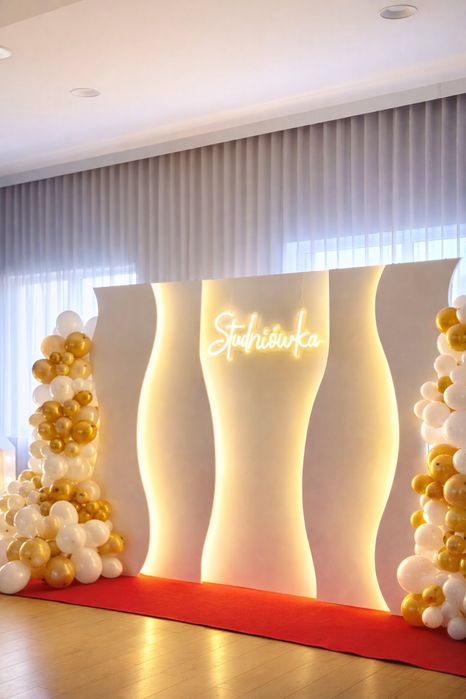 Ścianka Fala ślubna, weselna, eventowa, urodziny