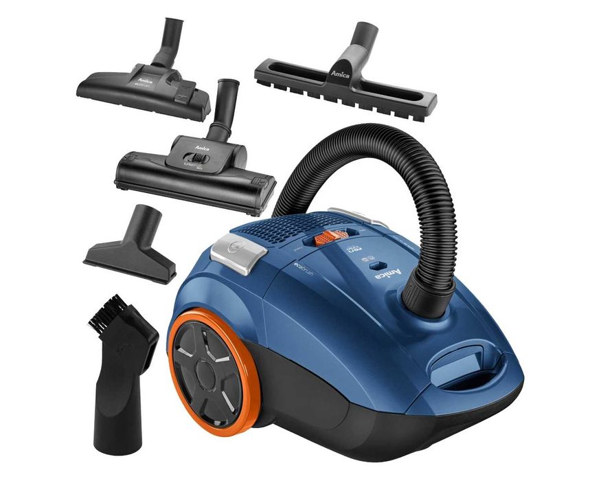 IDEALNY Amica Odkurzacz Workowy 900W Turboszczotka Worek 3L CICHY Nowy