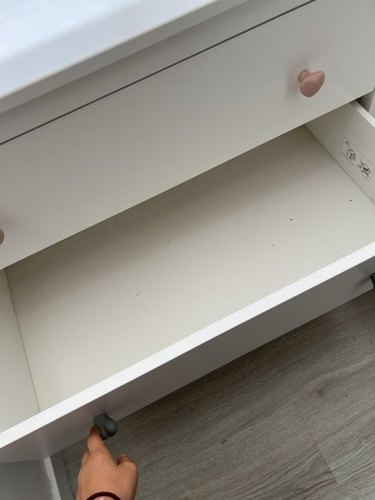 Cómoda IKEA Branca com 3 Gavetas e Puxadores Zara Home