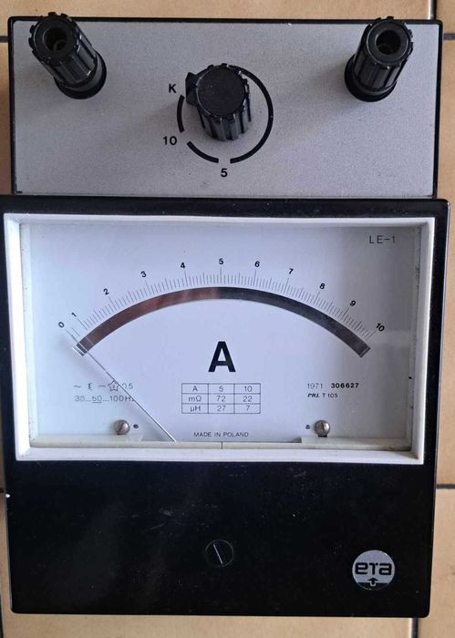 Amperomierz laboratoryjny ERA KM-1, 0-5A-10A