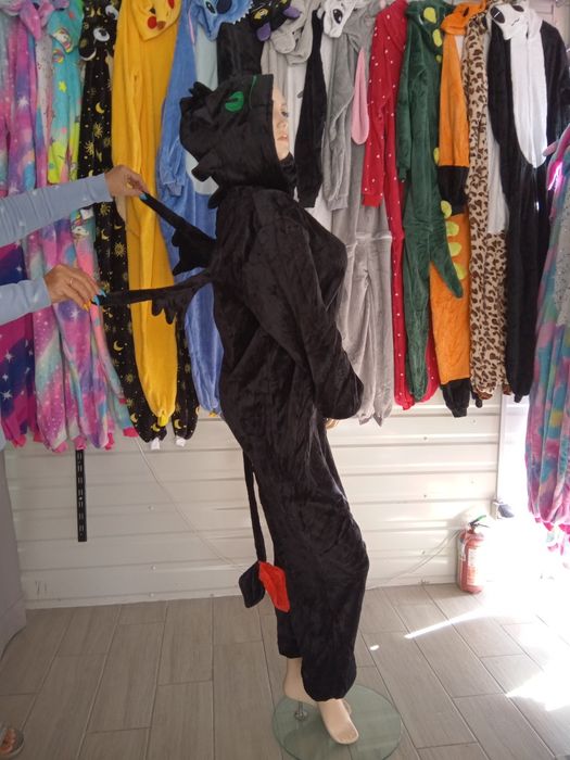 Кигуруми БЕЗЗУБИК Стич Пикачу кот ЧИИ Спуки Тоторо Единорог Лиса S-XL