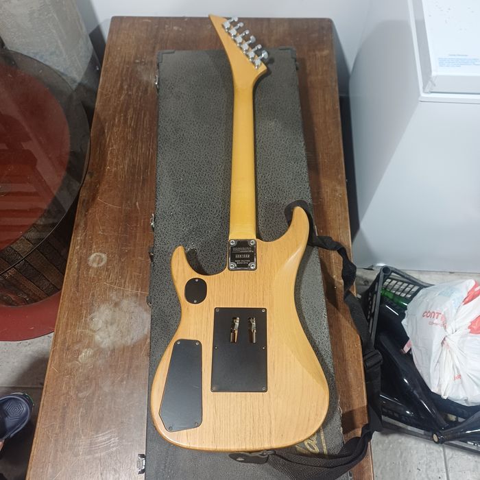 Guitarra Washburn com mala de transporte rígidas