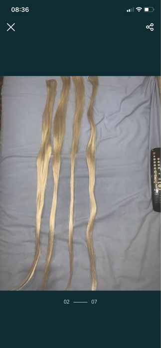 Волосы шиньон на трессах