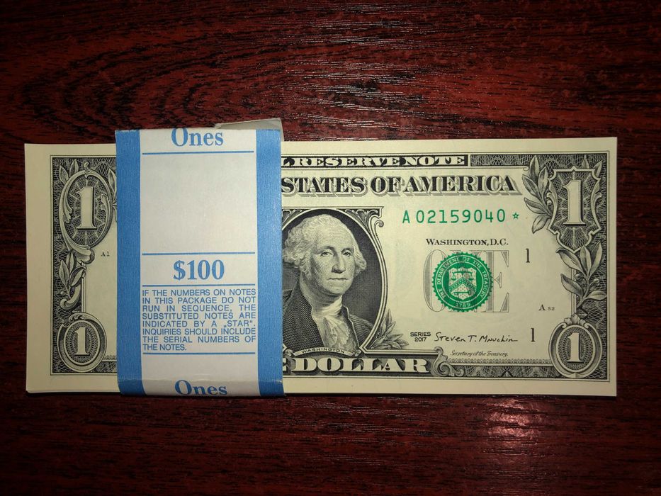 Банкноты 1, 2, 5, 10, 20, 50, 100 долларов