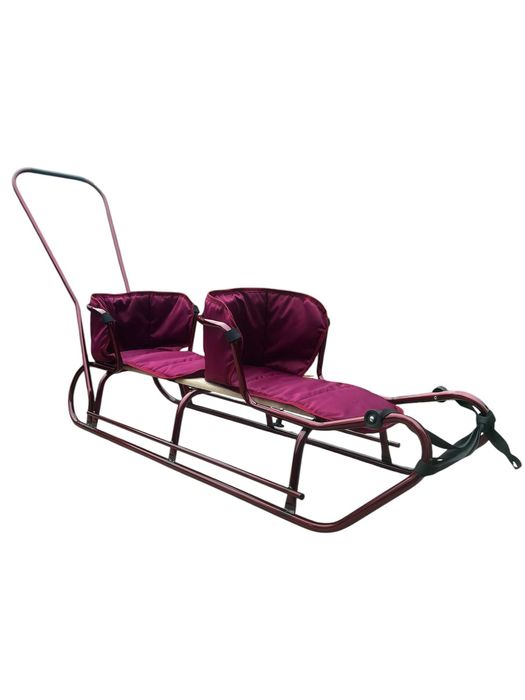 Polskie Sanki z pchaczem Bliźniak dwuosobowe,  Wytrzymałe 130kg!