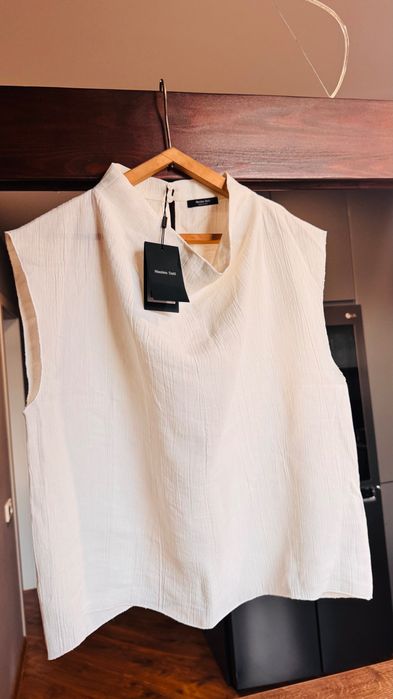 Топ Massimo Dutti женский размер L новый лен