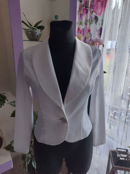 Żakiet ślubny satynowy