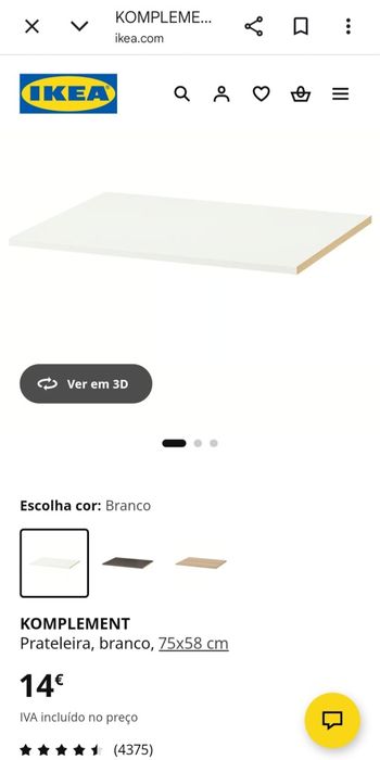 Prateleiras KOMPLEMENT | Ikea