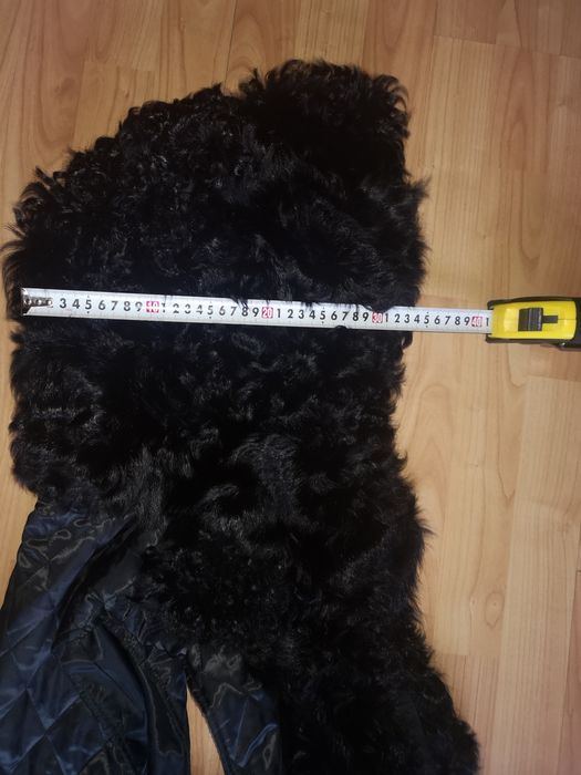 Kamizelka  ZARA z kapturem futro naturalne