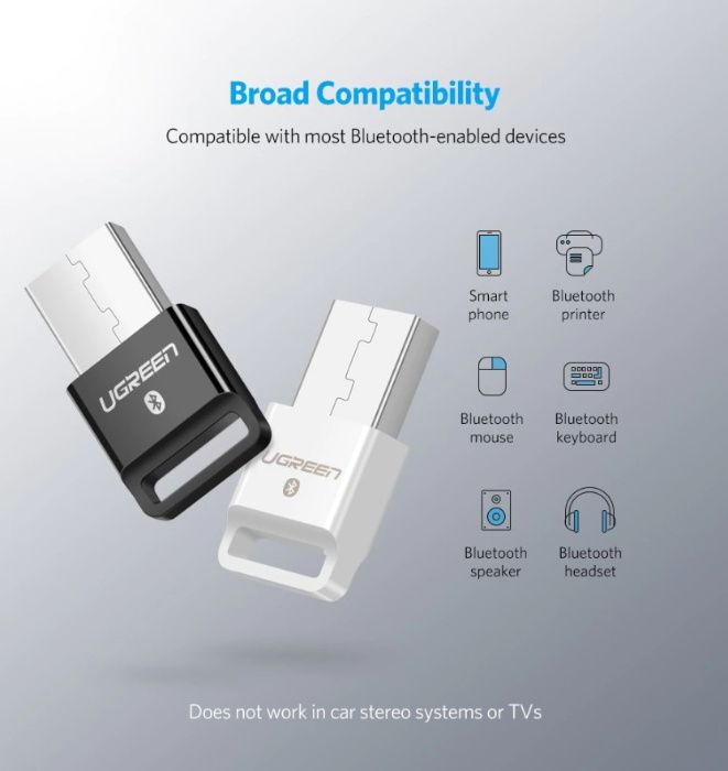 Ugreen Беспроводной USB Bluetooth 4.0 aptx Адаптер Dongle PC Windows