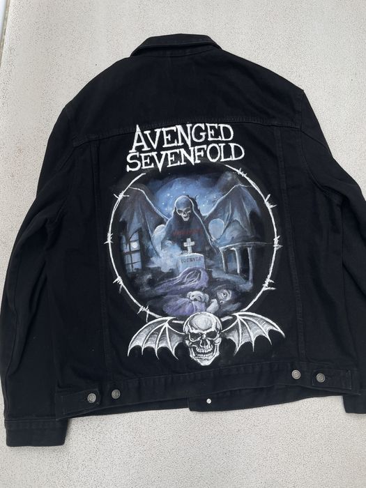 Kurtka Avenged Sevenfold custom ręcznie malowana Nightmare goth metal