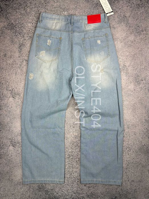 Джинсы прямые Balenciaga type distressed opium archive y2k