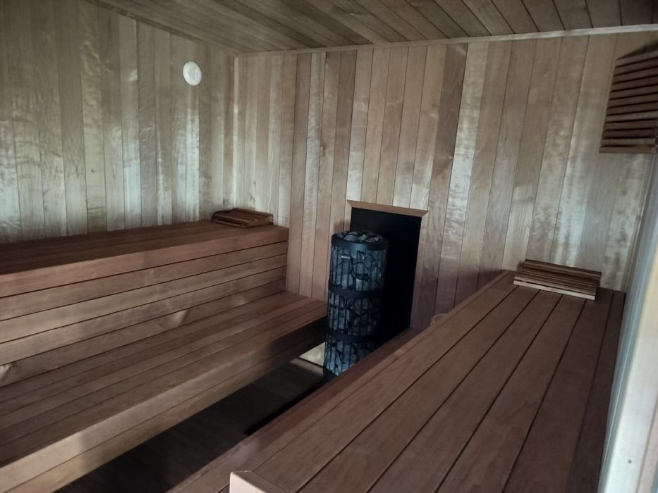 Sauna ogrodowa 3,0x7,0 plus miejsce na balie 3,0x3,0