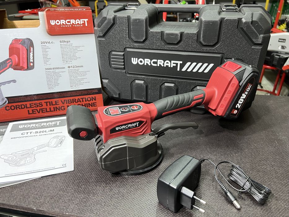 НОВИНКА! Виброприсоска для плитки WORCRAFT CTT-S20LiM До 60 кг Ø123 мм