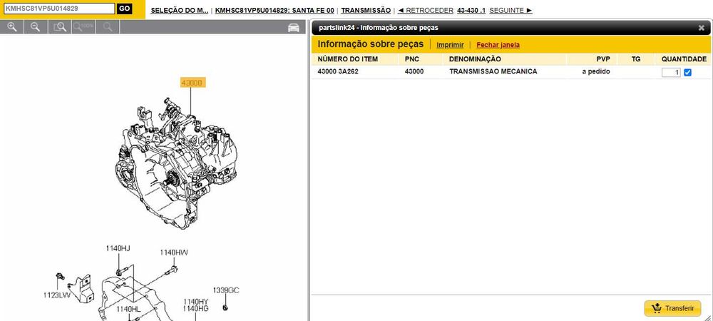 Caixa Manual HYUNDAI SANTA FÉ I (SM) 2.0 CRDi 4X4  (2001 - 2006)