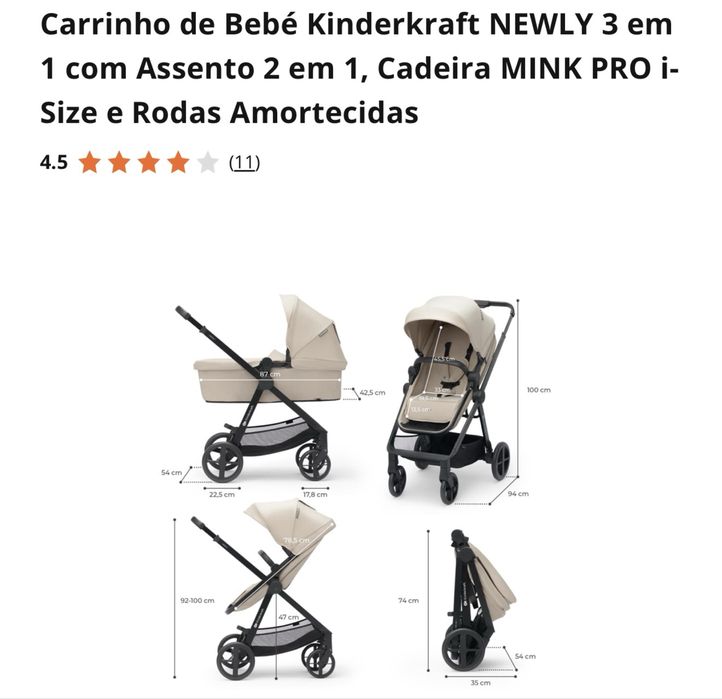 Carrinho de Bebe Kinderkraft