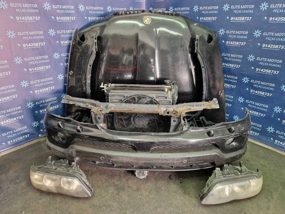 Frente completa usada BMW X5 E53 FACELIFT 3.0D capot parachoques oticas guardalamas radiador