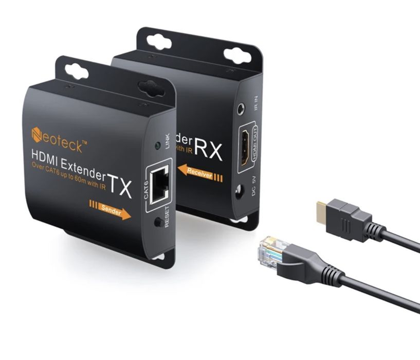 Repetidor de sinal HDMI RJ45 tx e rx