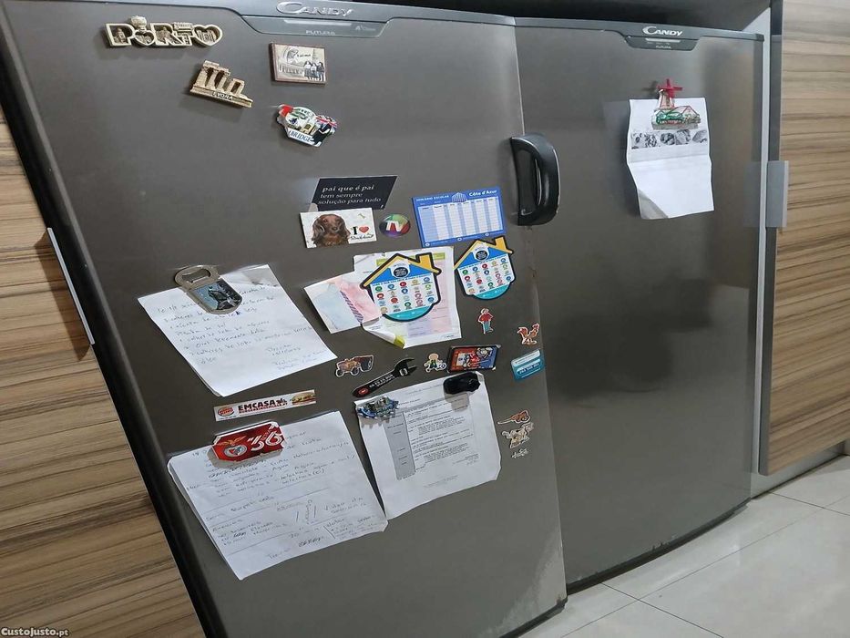Frigorifico e Arca vertical em inox marca Candy