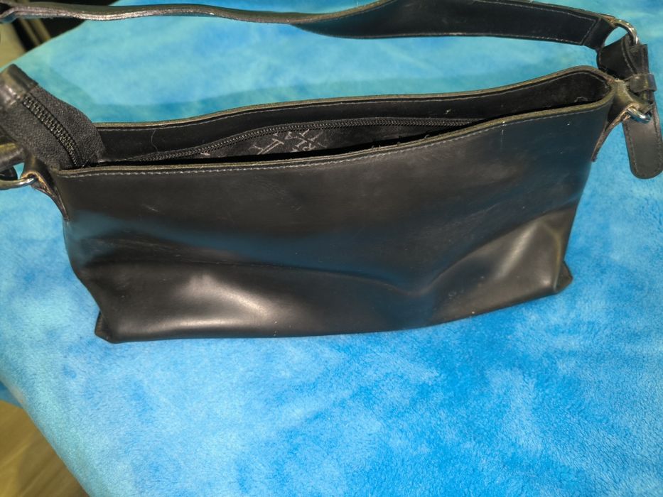 Mala preta Furla de pele / couro