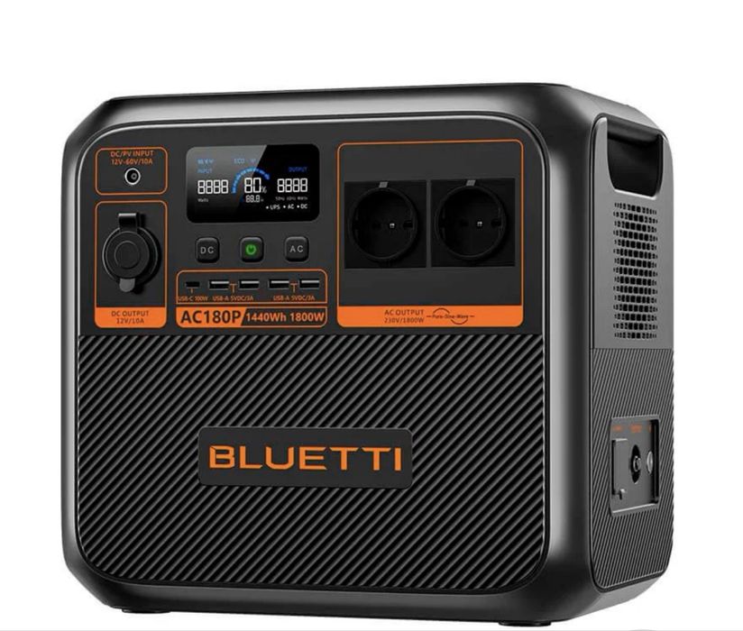 Зарядна станція Bluetti AC180P, 1800 Вт, 1440 Вт*год