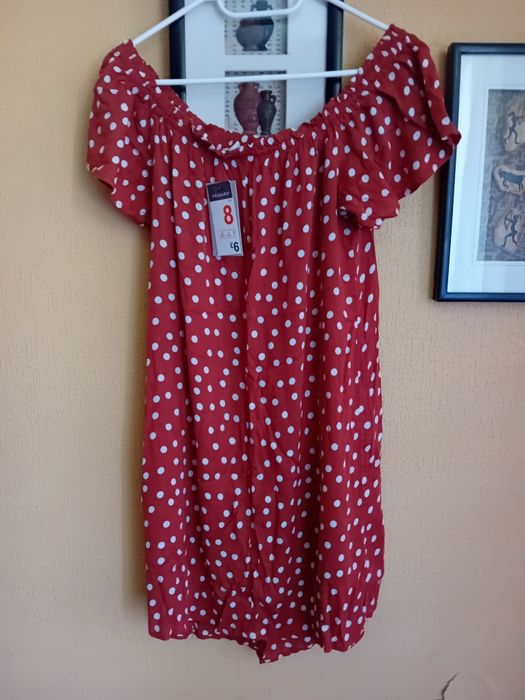 Nowa sukienka hiszpanka oversize, w grochy