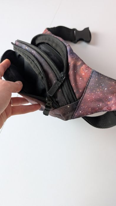 Сумка на пояс, сумка бананка з космічним  принтом