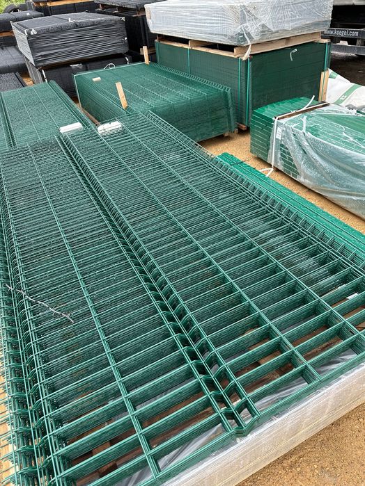 Ogrodzenie Panelowe ZESTAWY panel 3D słupek obejmy KOMPLET Transport