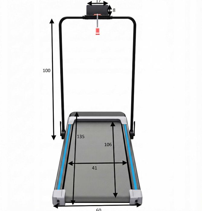 Nowa Bieżnia Domowa Elektryczna 1-12km Składana 100kg Regulowana FV