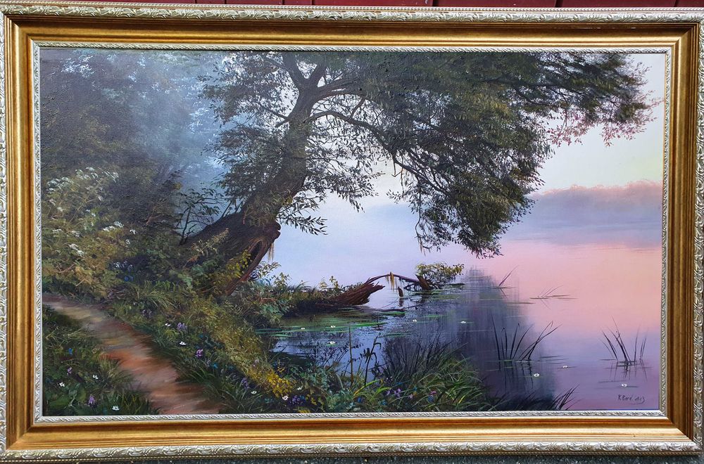 Картина маслом "Рассвет". Торг!