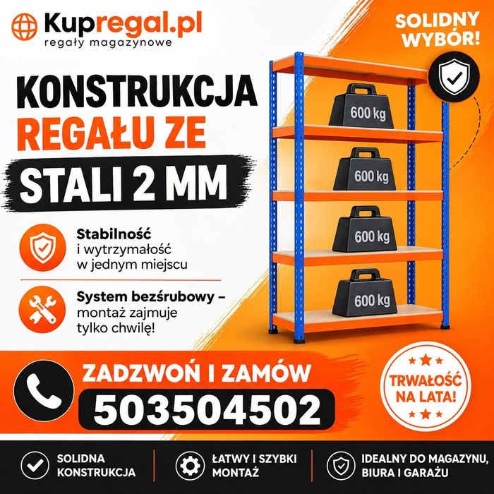 Profesjonalne regaly magazynowe półkowe regal metalowy
