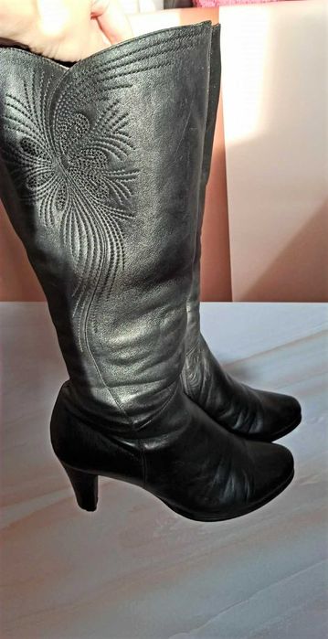 сапожки жіночі зимові шкіряні (Натуральна шкіра, Натуральна Цигейка)