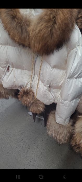 Kurtka gęsi puch z obszyciem z jenota roz uniwersalny