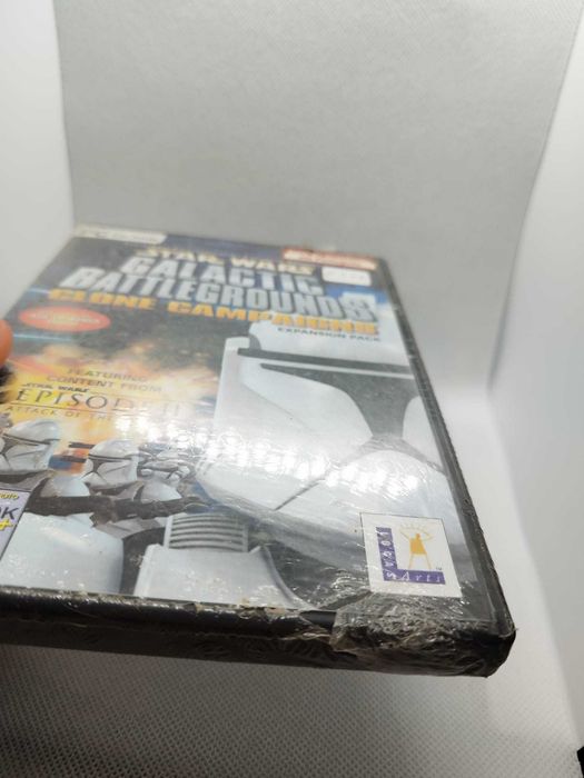 Star Wars Galactic Battlegrounds Clone Campaigns PC Sealed  shrink wrap tear LucasArts RARE