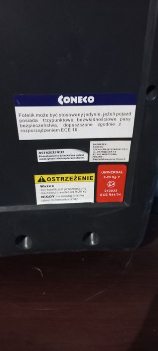 Fotelik Coneco 9-25kg
