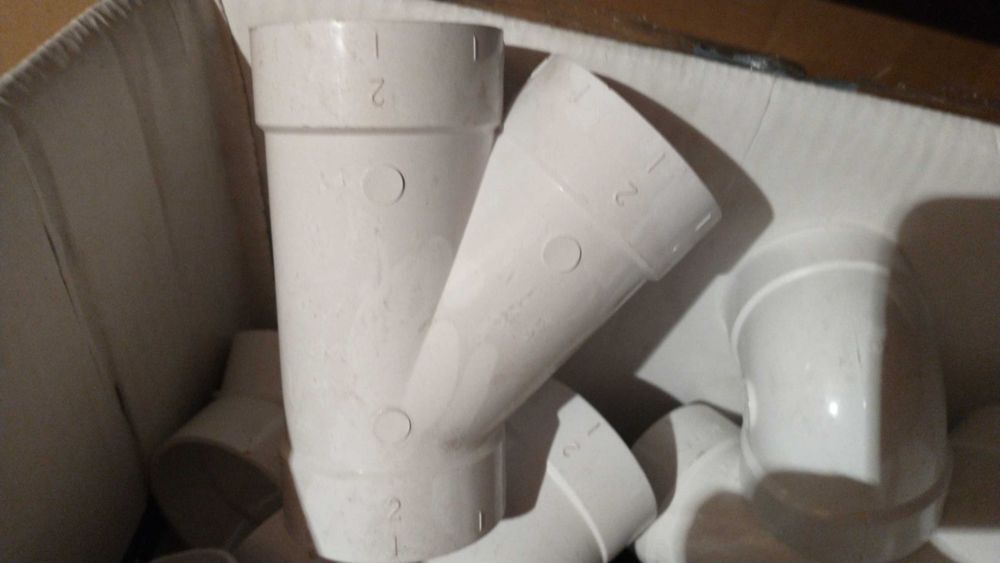 Kolano  łuk , kolanko PCV odkurzacz centralny  trójnik płytka gniazda