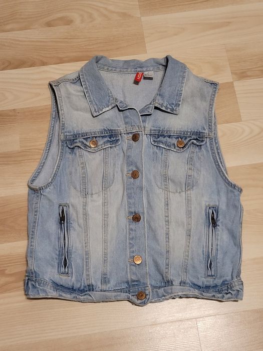 Kamizelka jeansowa dżinsowa bezrękawnik damski 38Mm/40 L H&M