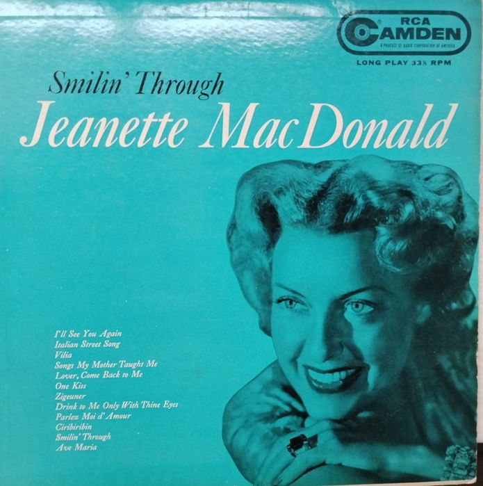 Jeanette MacDonald - Smilin' Through 1956 RCA Camden 70letni winyl stan bdb