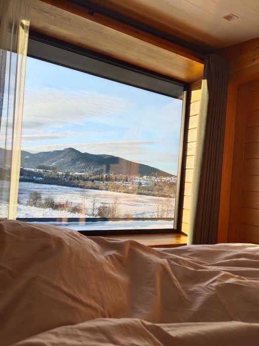 Шикарный сучасный котедж з мальовничими краєвидами гори Карпати є чан