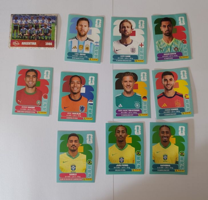 108 cromos mundial 2026 inc. Messi Kane entre outros ver lista