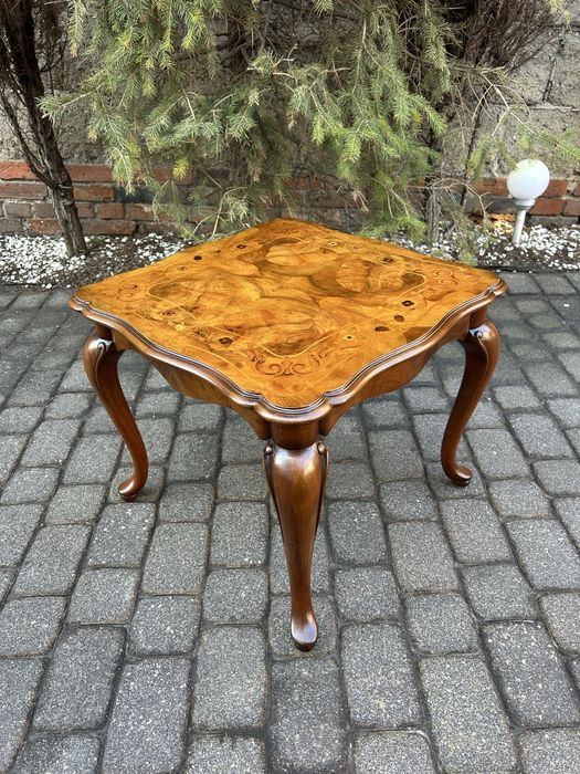 Ława Ludwikowska Stolik Kawowy Ludwik Intarsja Uniakt Po Renowacji