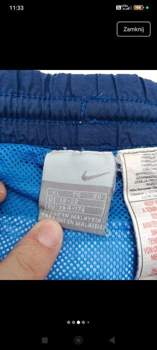 Spodenki Nike Vintage Silver Tag Y2K Baggy Mesh kąpielowki