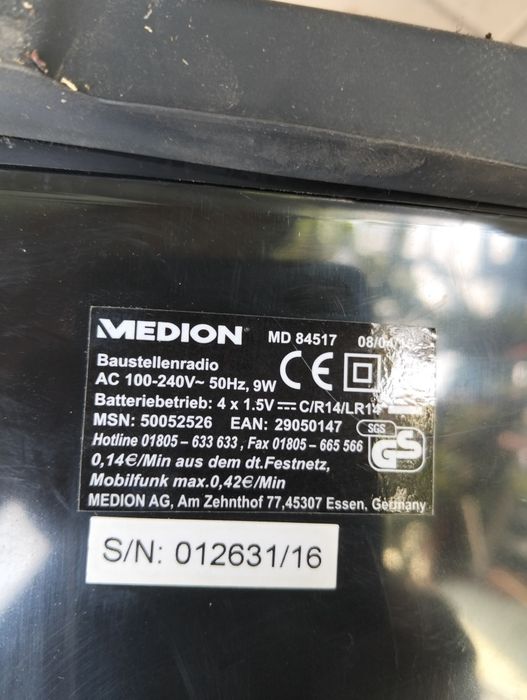 Radio budowlane Medion