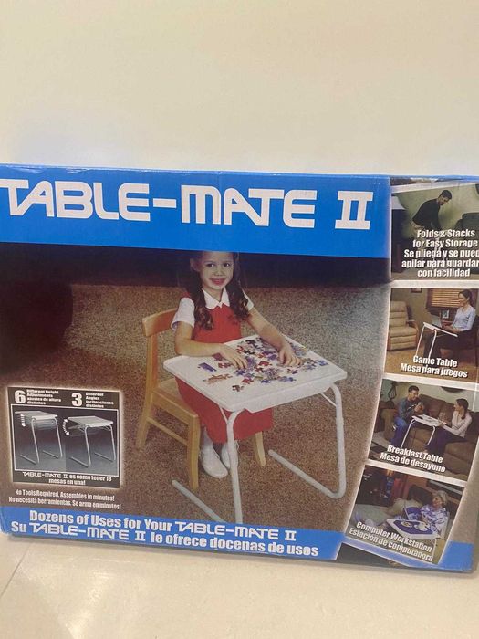 Mesa dobrável e compacta